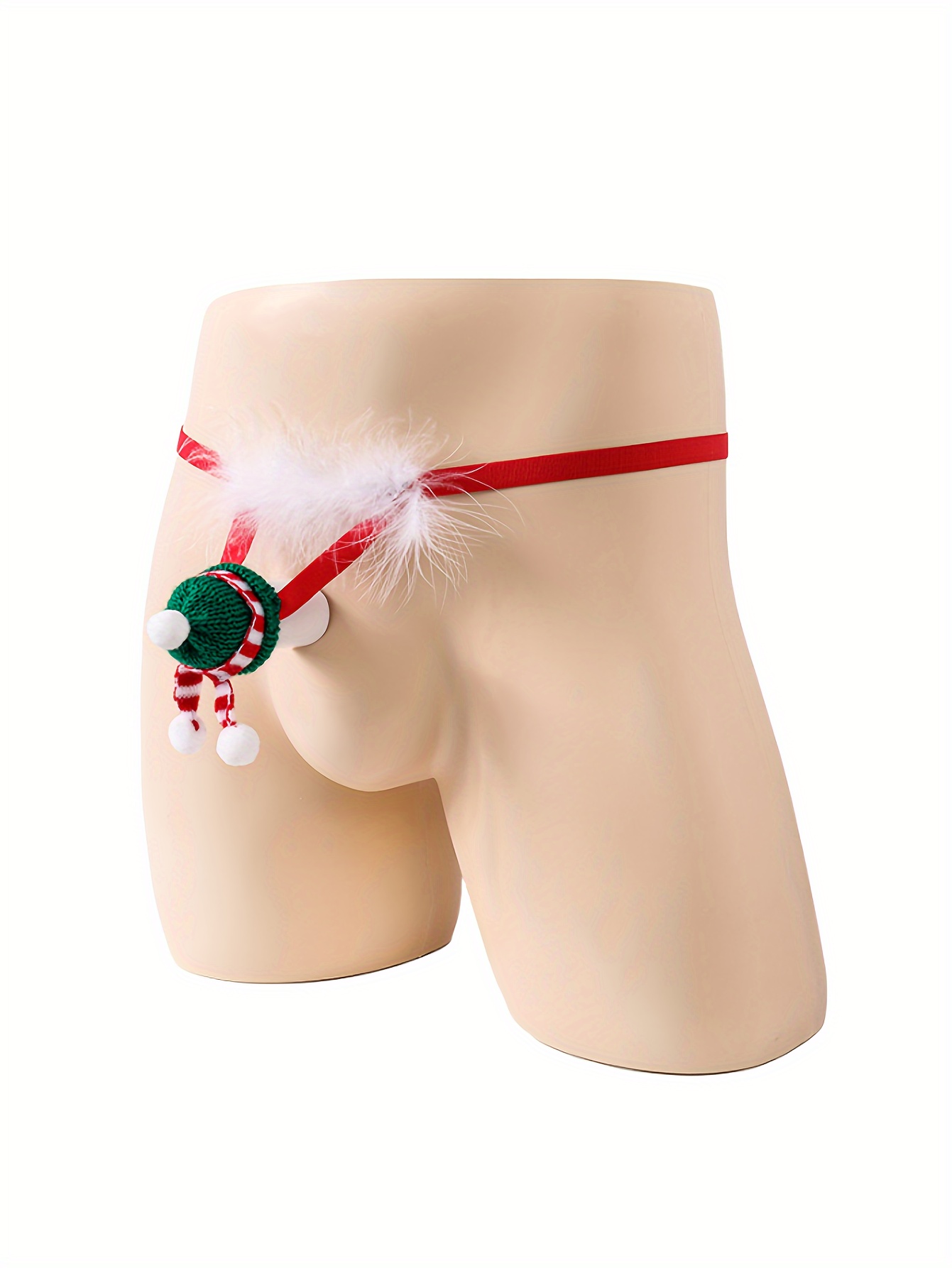 Man's Christmas Prank Gift Santa Hat Underwear Novelty Thong - Temu