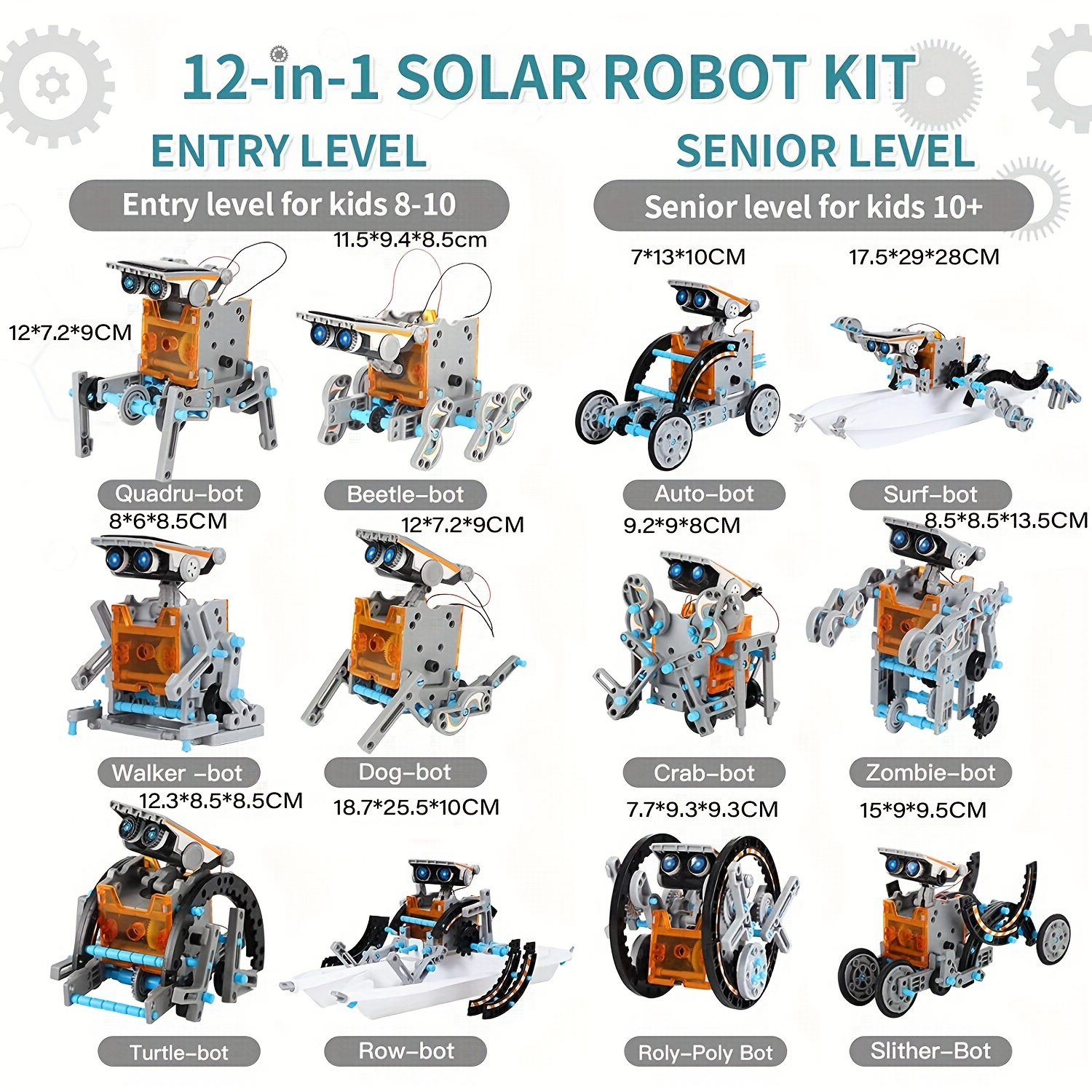LTS FAFA 12-en-1 STEM Robot Solaire Garçon Cool Anniversaire Cadeau De Noël  pour 8 9 10 11 12+ Ans Garçons Étudiants