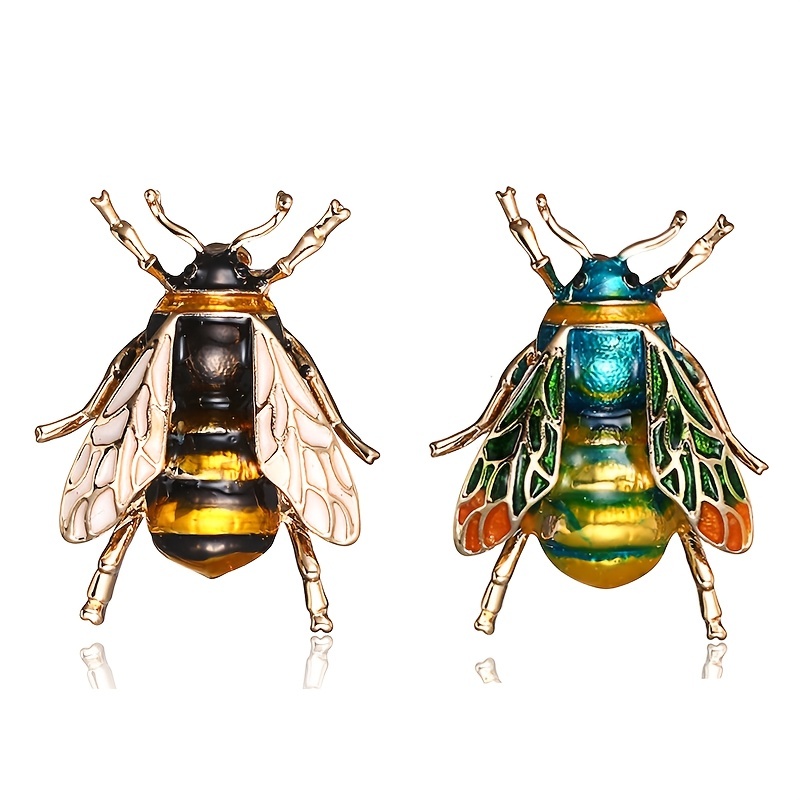 1pc レトロなミツバチブローチ 昆虫シリーズ ハチのブローチ