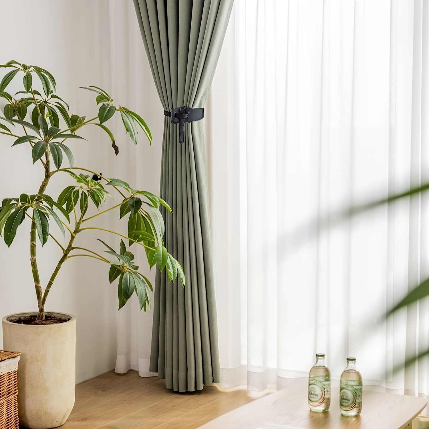 Abrazaderas De Cuero Para Cortinas Con Hebilla De Cortina Vi