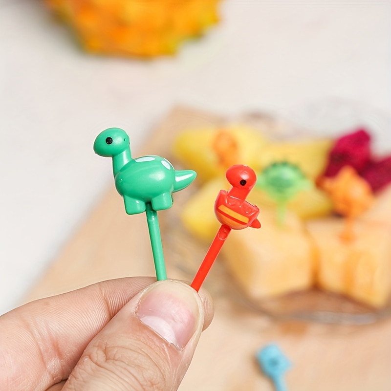 Mini Cartoon Food Picks Fruit Forks Toothpick Leaves Plastic - Temu