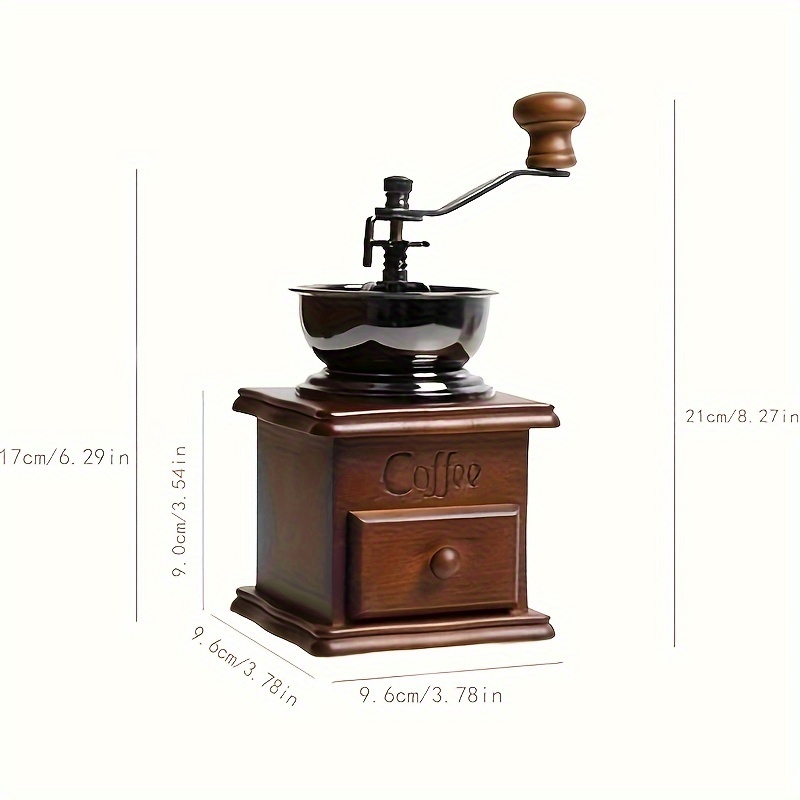 Vintage Manual Coffee Grinder Solid Wood Retro Classic - Temu