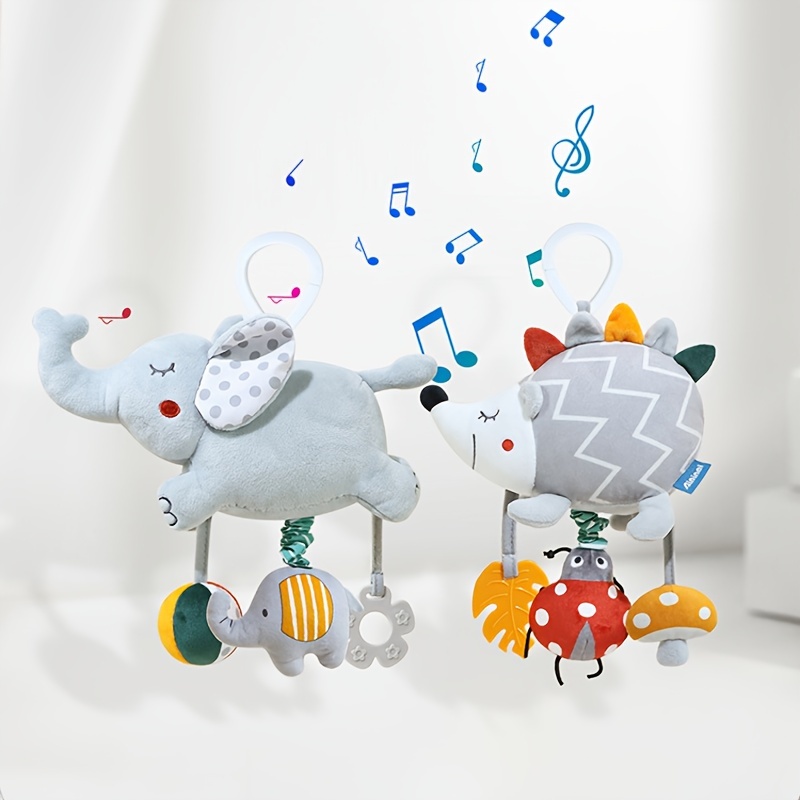 Lambo Jouet Poussette pour Tout-Petit - Jouets Montessori pour Tout-Petits  siège Voiture - Jouets d'arc d'animaux musicaux d'activité détachable pour