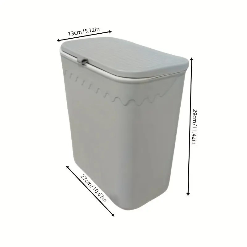 Kitchen Trash Can Comes With Hook And Sticker, Household Toilet