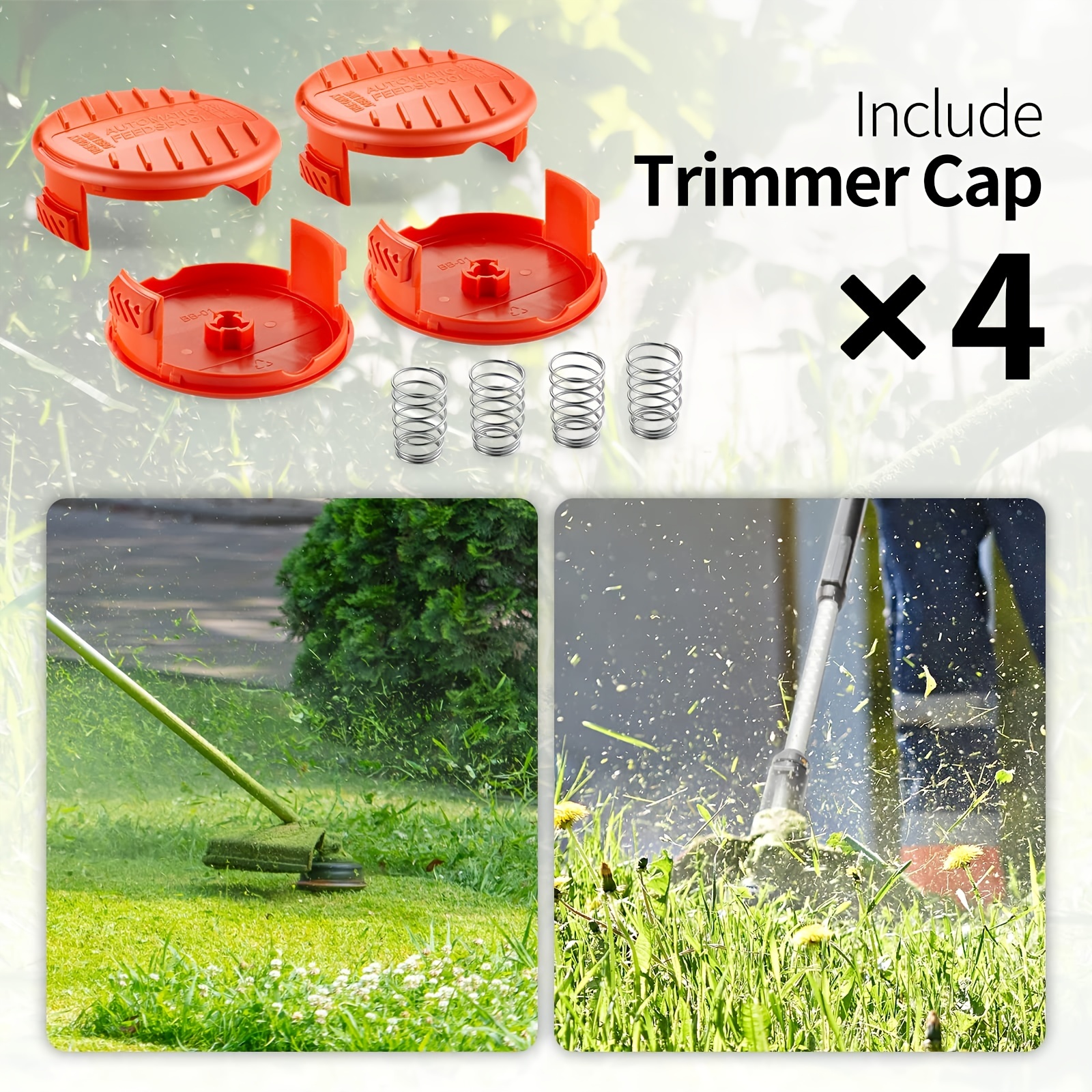 Black and Decker 2 Pack Spool Cap & Spring for AFS Trimmer
