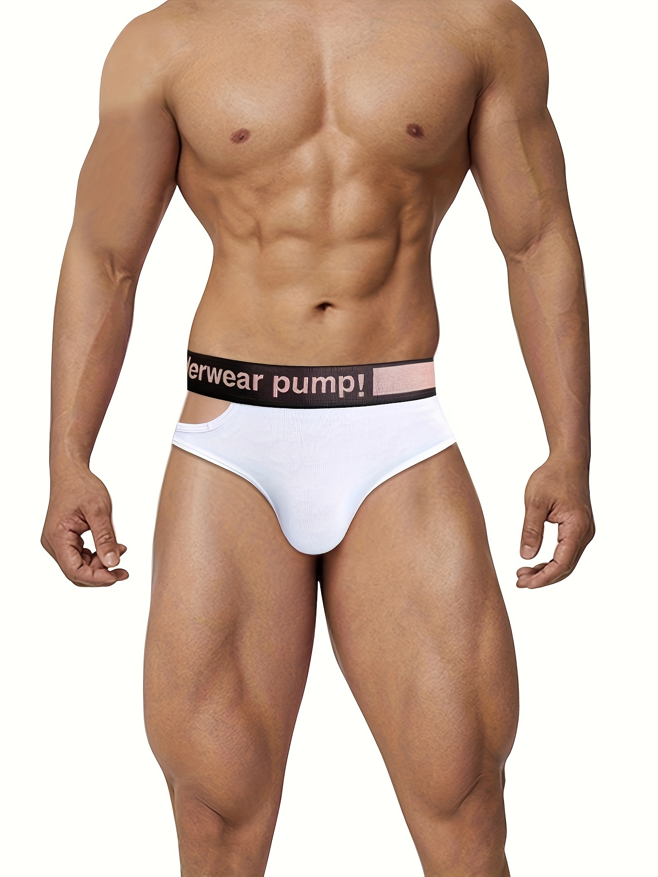 Men's Sexy Butt Reveal pump Jockstraps Underwear With Wide Elastic Band -  Men's Underwear & Sleepwear - Temu Austria