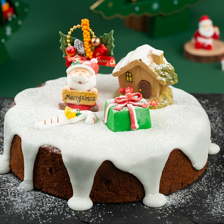 Kamehame Gingerbread House Cake Mold, Christmas Gingerbread House Baking  Mold, 6 Cavity 3D Silicone Gingerbread House Pan for Cake Decoration