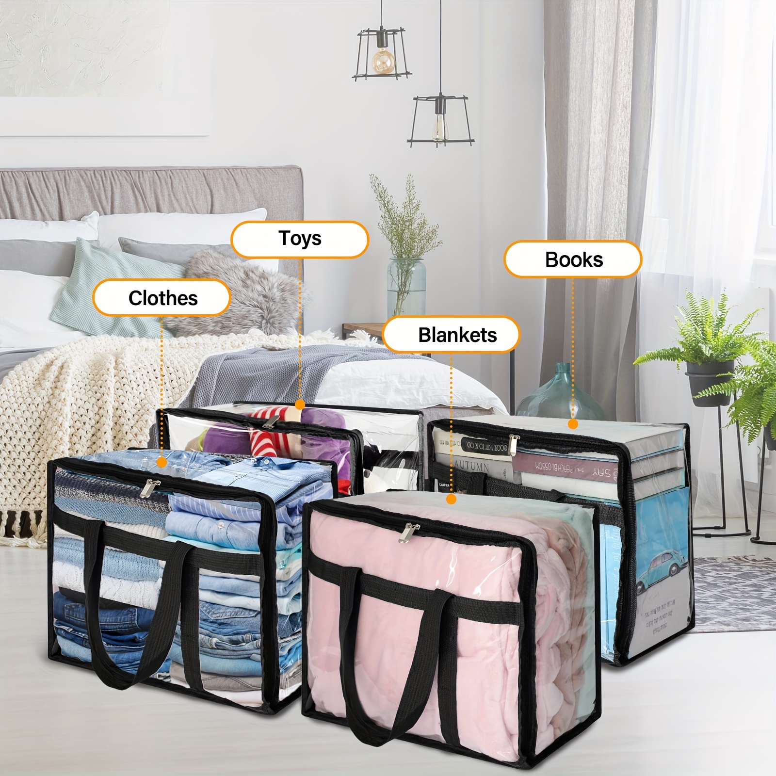 Transparent Pvc Quilt Storage Bag Clear Bedding Packaging - Temu