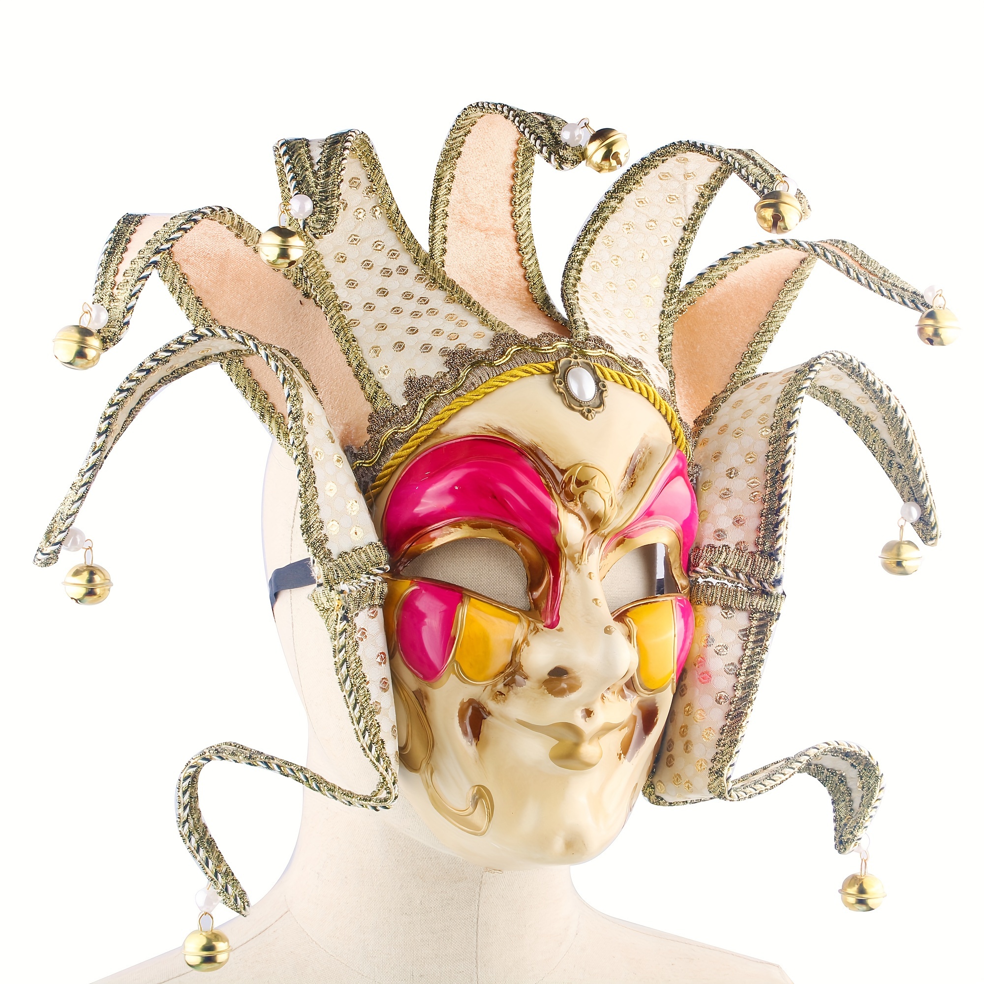 Carnival Masks for Mardi Gras Venetian Jester Ball Party Mask for