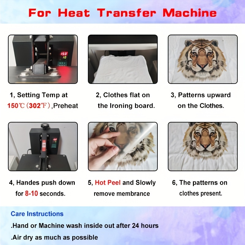 Heat Transfer Cover Sheet for Heat Presses and Hand Iron