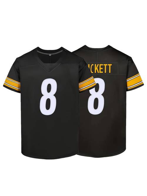 mens number print breathable rugby jersey color block active slightly stretch v neck short sleeve uniform american football shirt for training competition party