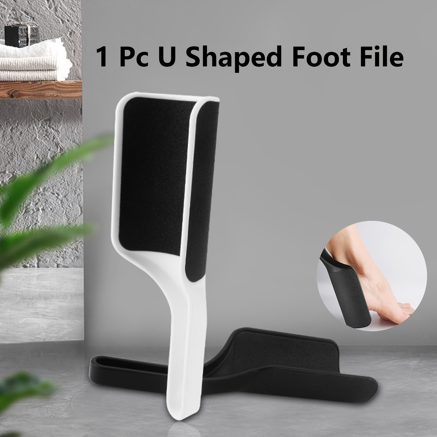 

1pc U Shaped Foot File, Pedicure Foot File, Foot Rasp Foot File And Callus Remover For Feet, Foot Scrubber For Dead Skin