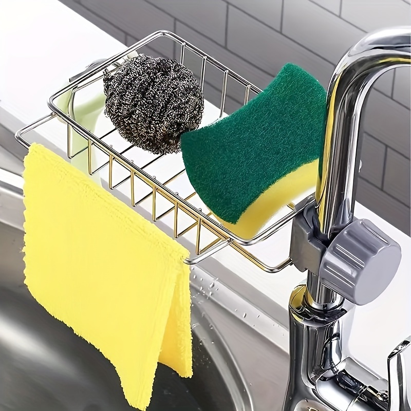 Sink Caddy With Drain Spout Kitchen Sink Organizer Sponge - Temu