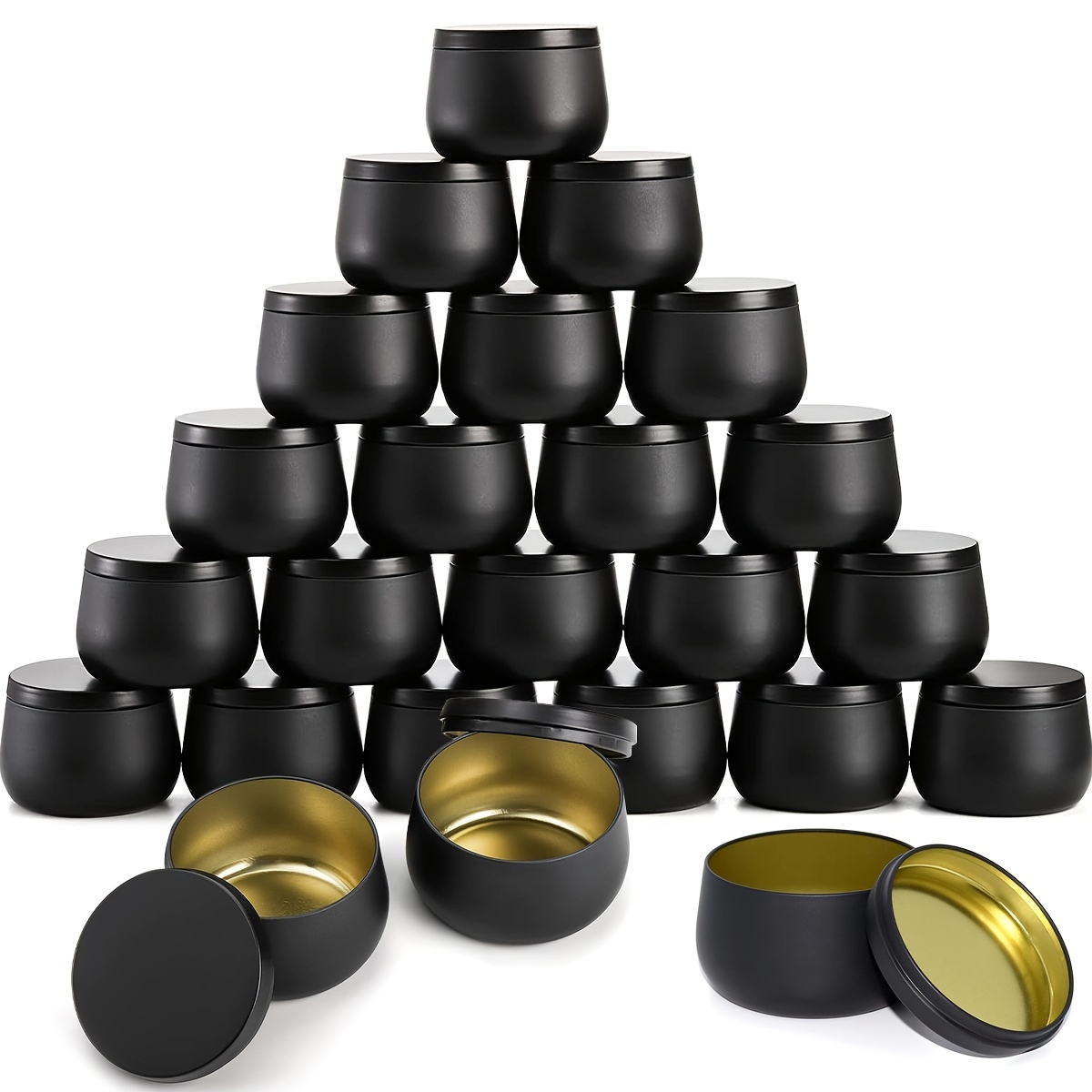Black Candle Tins Candle Jars bulk Candle Containers - Temu
