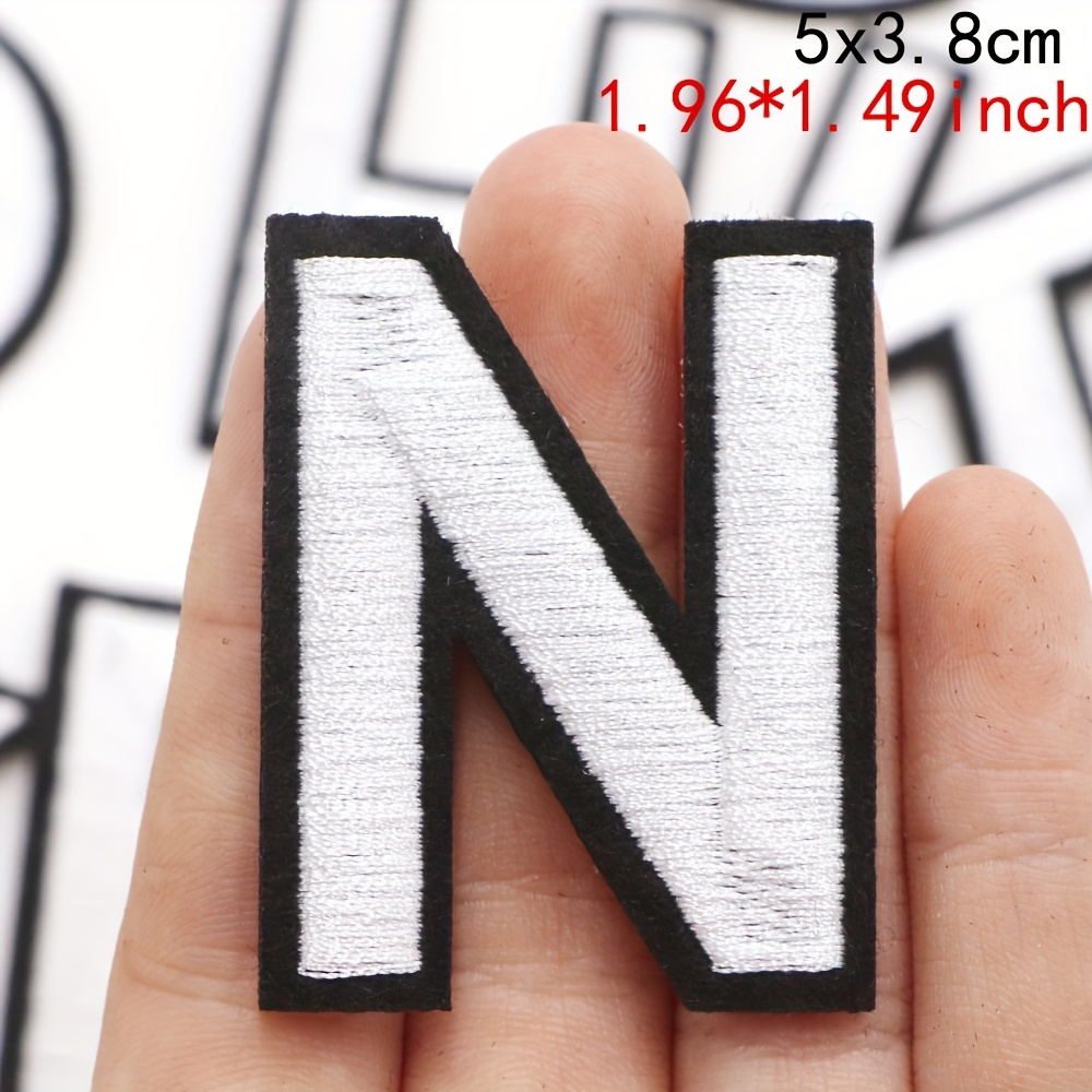 White Capital Letter A Thru Z Alphabet Patches/letter Patches/sew Iron on  Patches/for Jackets Bag T-shirts Patches/diy/hat 