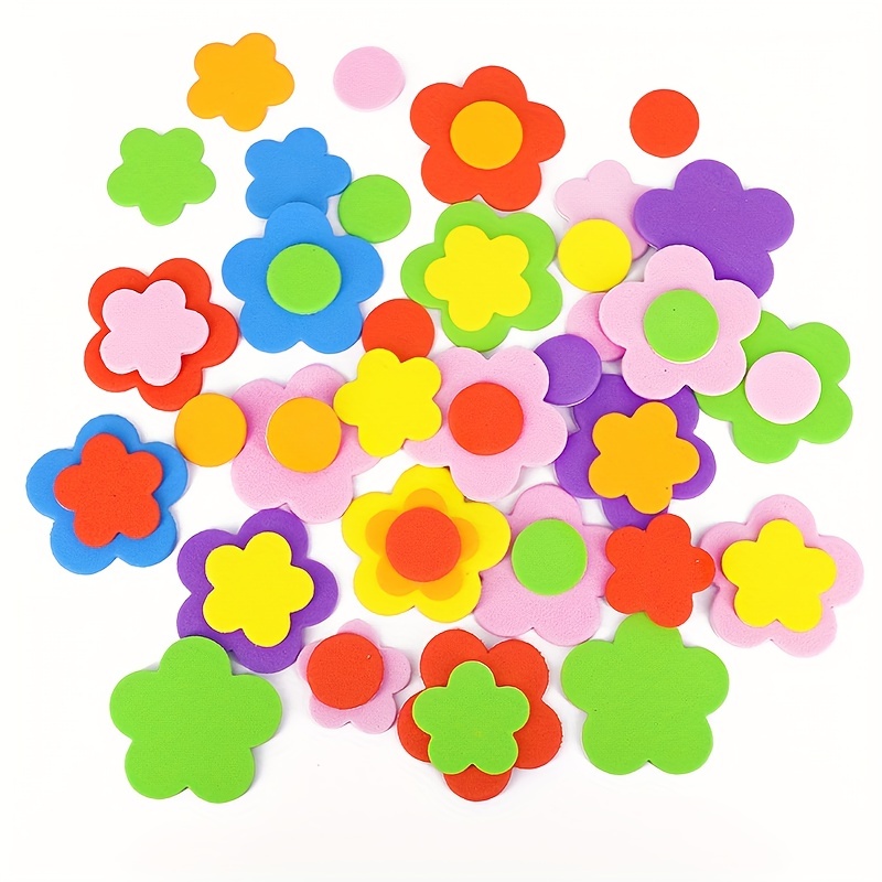 500 Pieces Foam Stickers Self Adhesive Foam Stickers For Kids Crafts  Colorful Geometric Shape Stickers (Circle, Square, Triangle)