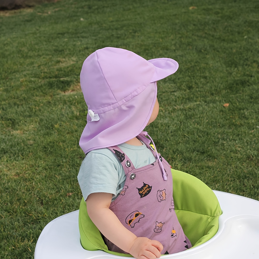 Toddler Solid Color Bucket Hat Sunscreen Adjustable Wide - Temu