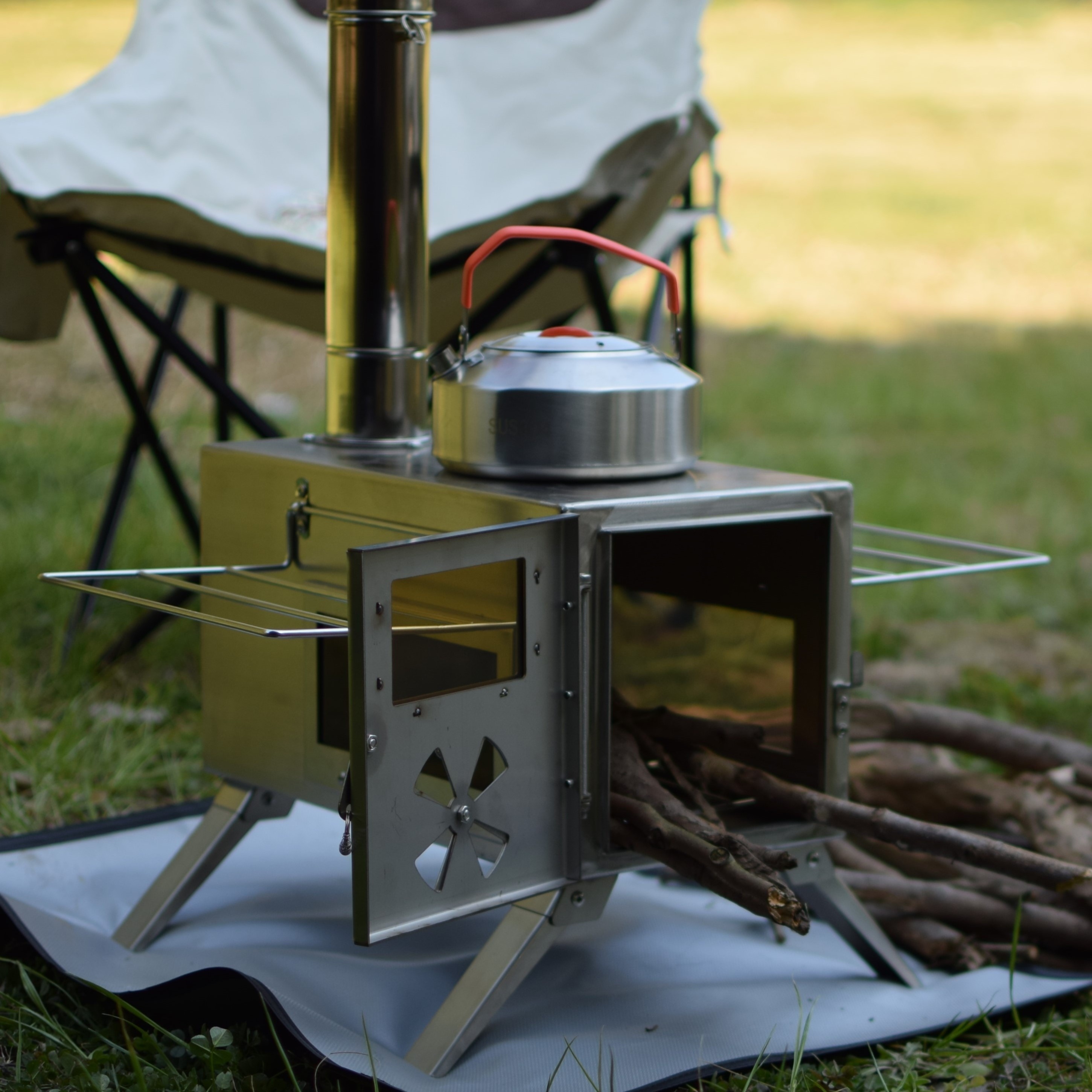BASE CAMP 362 - Expedition Grade Solid Stainless Barrel Stove - Tennessee Barrel  Stoves