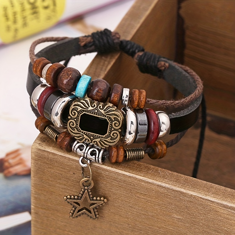 Pu Leather Hand Bracelet - Temu