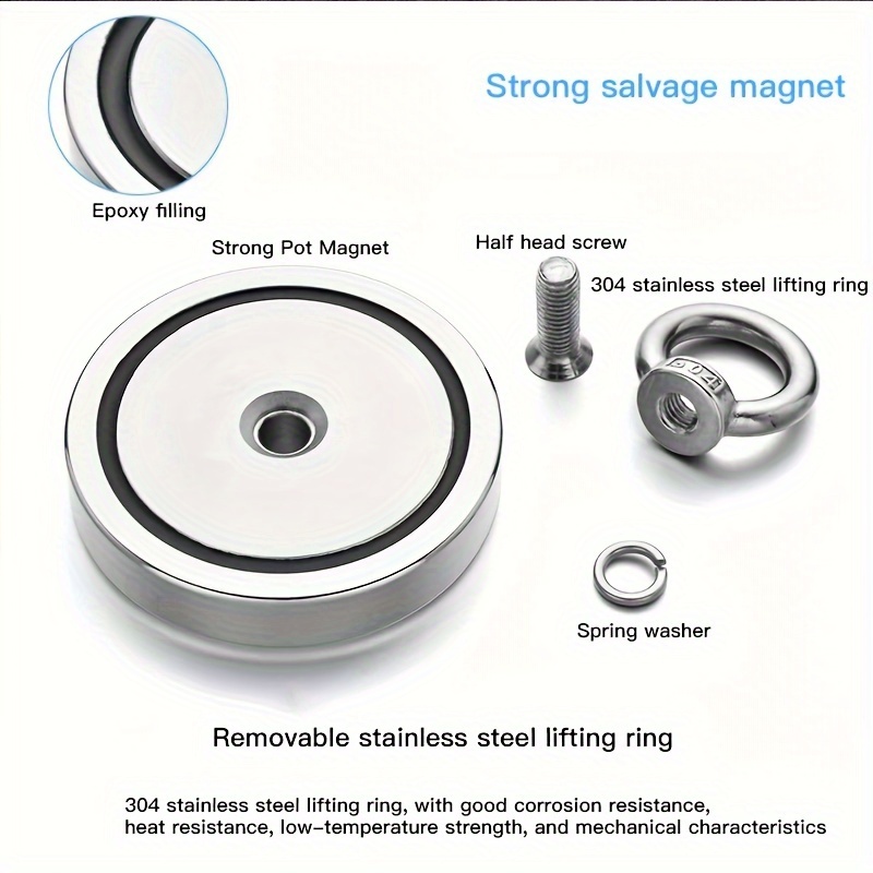 Strong Fishing Magnets Set Neodymium Pot Magnet with Eyebolt