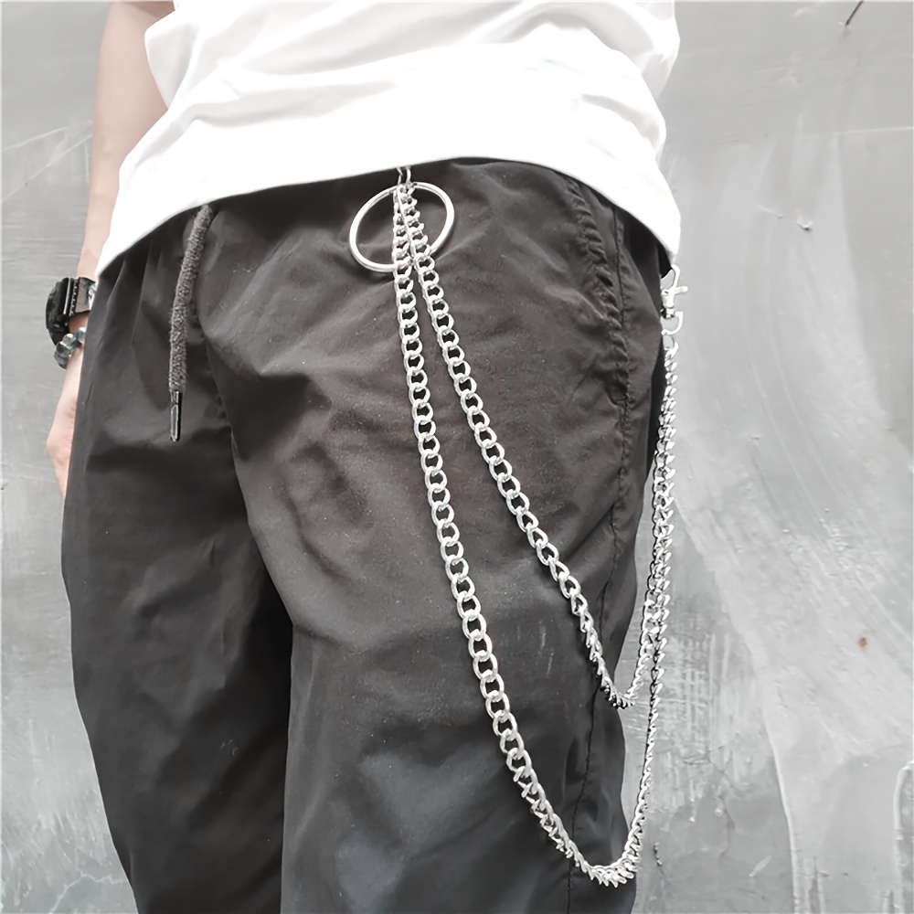 Punk Pant Chains On Jeans Keychain For Women Men Vintage Pants Multi Layer  Belt Waist Chain Hip Hop Hook Jewelry