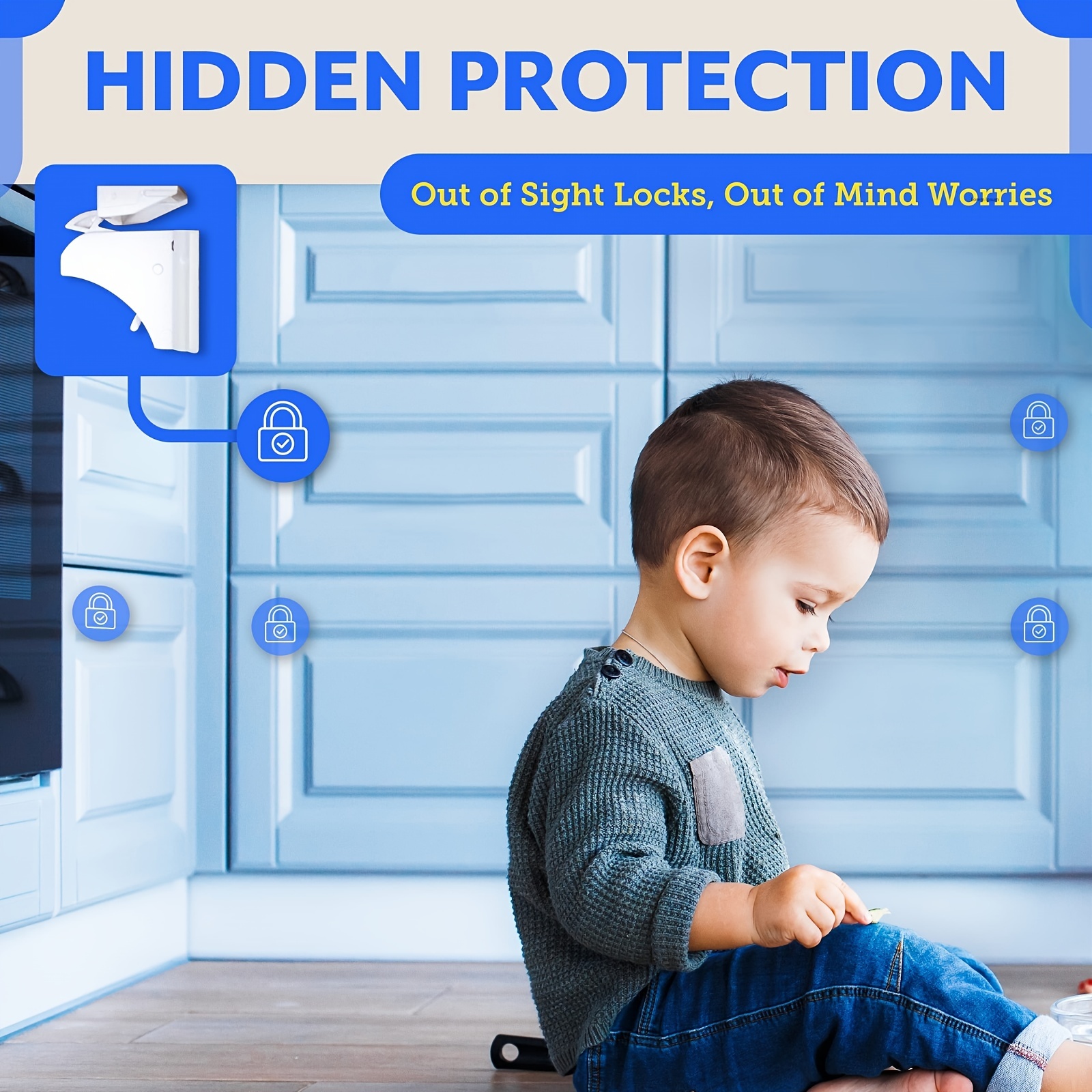 Babyproof Magnetic Cabinet Locks Keep Little Ones Safe - Temu