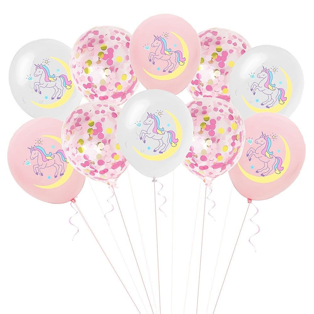 12pcs Unicorn Latex Balloons Cartoon Kawaii Balloons Confetti Balloons For  Happy Birthday Party Wedding Celebrations Gold Rose Bulk Cute Party  Decoration Supplies 12 Inch - Home & Kitchen - Temu