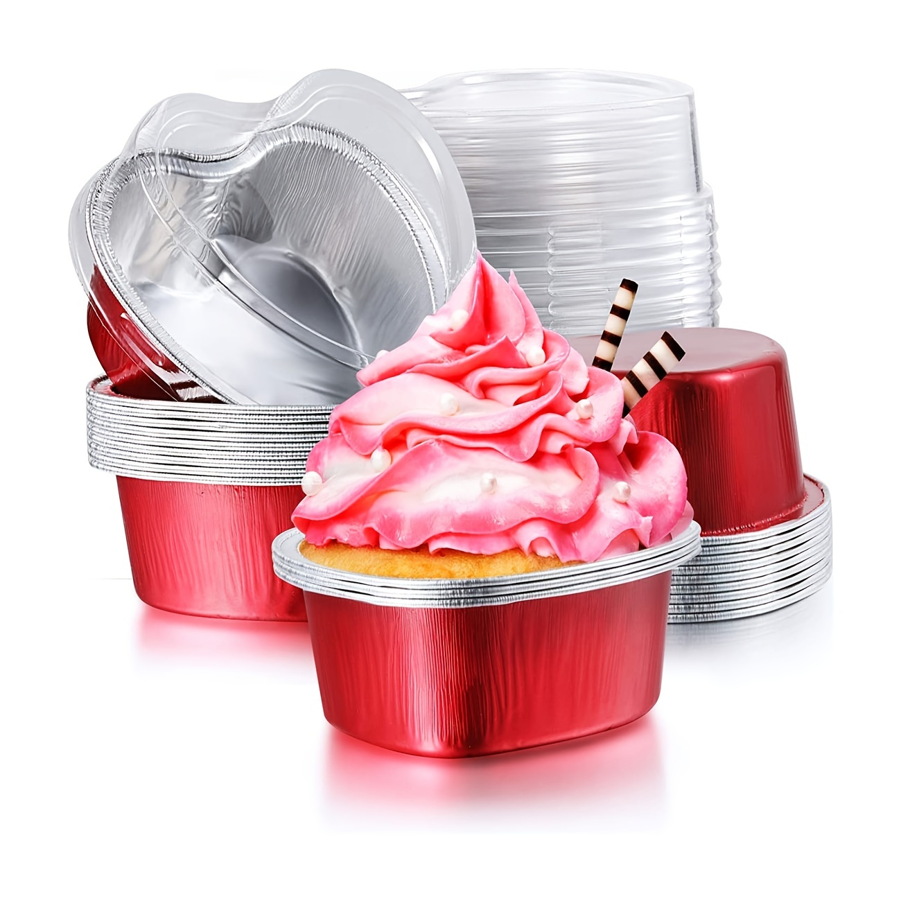 Aluminum Foil Cupcake Baking Cups Cupcake Liners Dessert - Temu