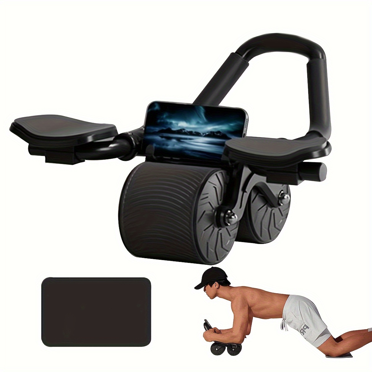 Automatic Rebound Abdominal Exercise Wheel Knee Pads Timer - Temu