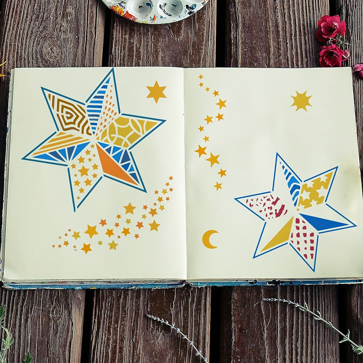 Twinkle Star Stencil Reusable Star Stencils For Painting On - Temu