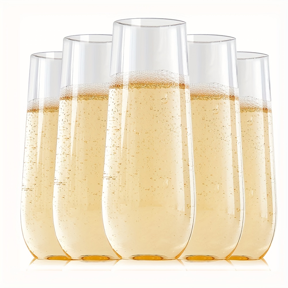 Plastic Stemless Champagne Glasses Shatterproof Reusable - Temu