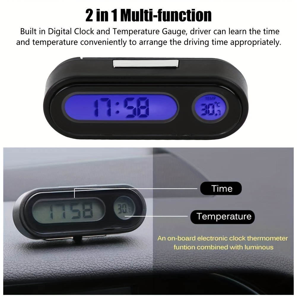 Mini Car Automobile Digital Clock Auto Watch Automotive - Temu United Arab  Emirates