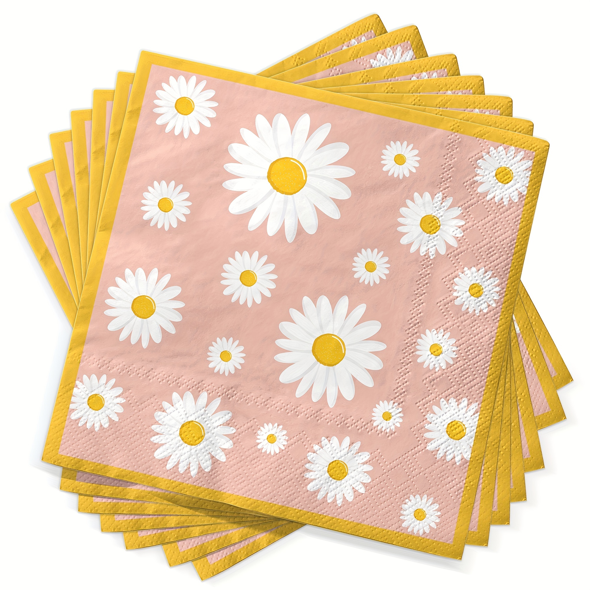 

24pcs, White Daisy Bloom Theme Party Supplies Napkins, Flower Pattern Theme Party Napkins, Party Supplies, Party Decor, Holiday Supplies, Holiday Decor