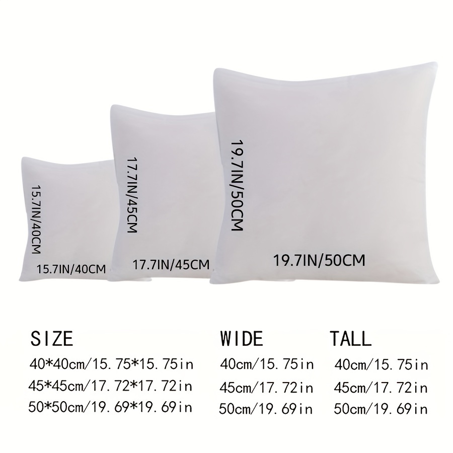 2/4pcs White Throw Pillow Core, Soft And Fluffy Throw Pillow Inserts,  Perfect For Sofa And Bed Room Decor, 17.72*17.72inch