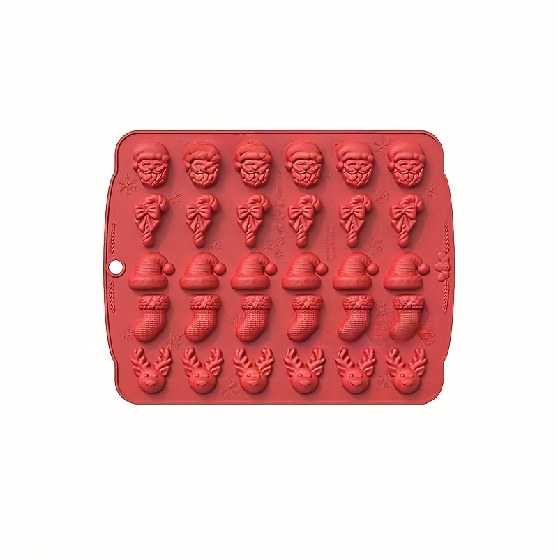 Christmas Candy Soft Candy Mold Silicone, 30 Cavity Christmas Mold