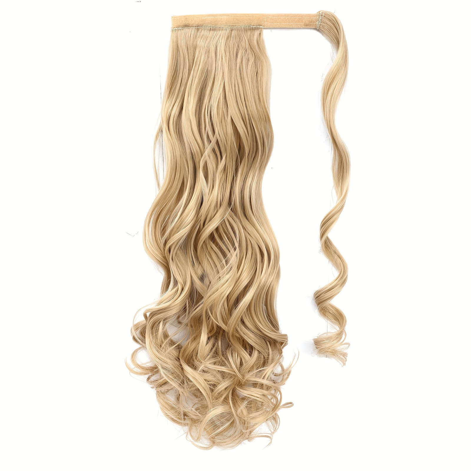 ponytail with hair wrapped around long wavy ponytail extensions synthetic clip in hair extensions elegant natural looking for daily   accessories details 0