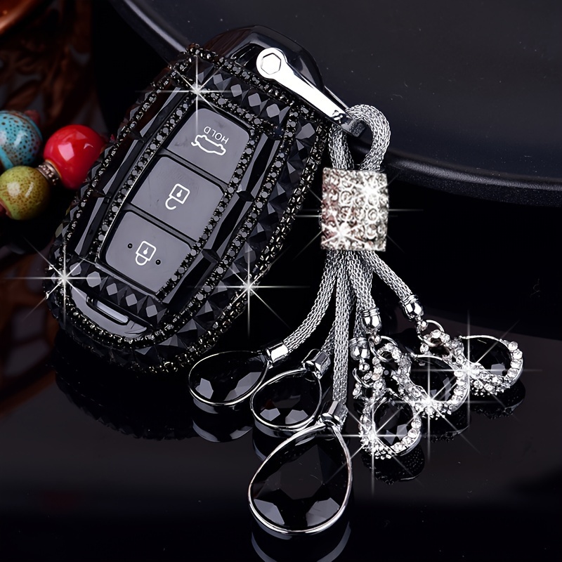 SAVORI Car Keychain Rhinestones Car Key Fob Keychains Bling Key