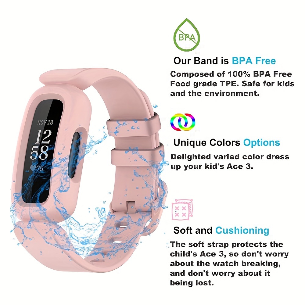 Replacement Classic Silicone Band Strap Wristband Bracelet For Fitbit Ace 3  Kids Watch Band for Inspire 2 Watch Band