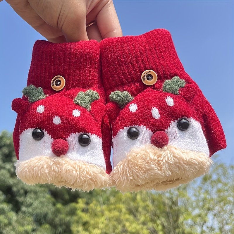 1 Paire De Moufles De Renne De Noël Pour Enfants, Gants Anti-froid