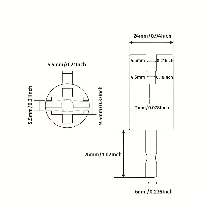 Electric Drill Hexagonal Guitar String Winder 電動ドリル六角形