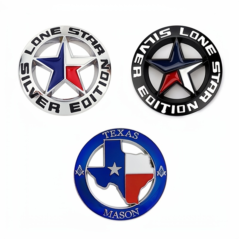 1pc Metal MASON TEXAS EDITION Offroad Emblem Badge LoneStar Edition Car Sticker Car Styling For Motorcycle Jeep SUV Wrangler Grand Cherokee Compass