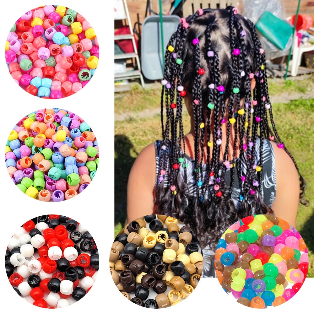 

100pcs Mini Hair Claw Clip Headwear Plastic Colorful Hollow Braided Hair Clip For Baby Girls, Ideal Choice For Gifts