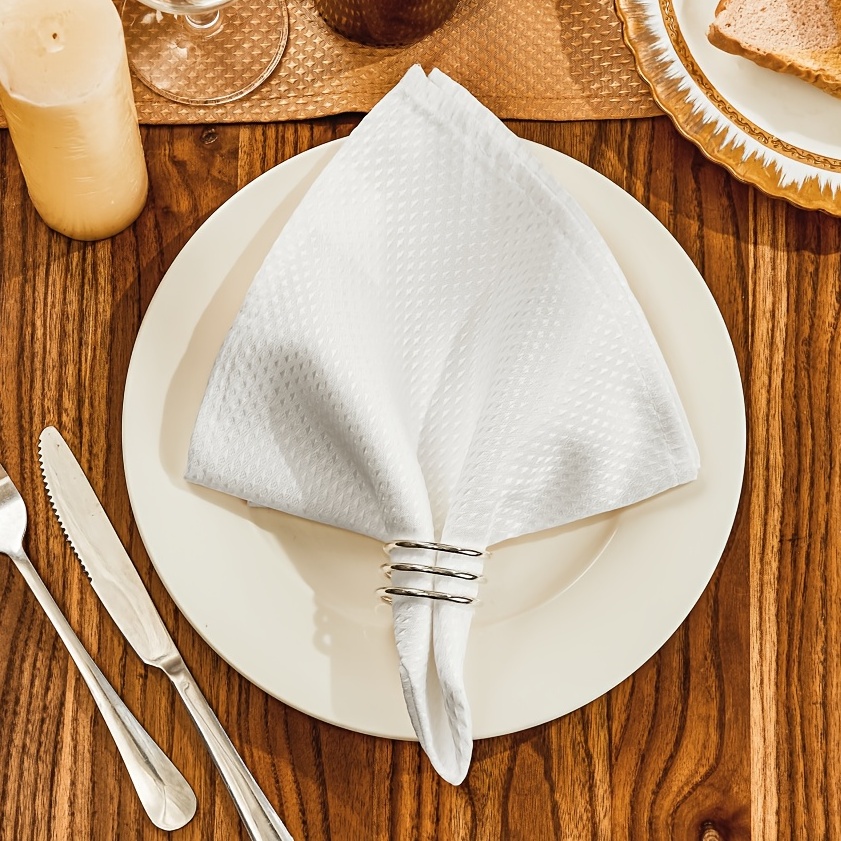 Cloth Napkins, Polyester Dinner Napkins With Hemmed Edges, Washable Napkins,  For Parties, Weddings And Dinners, Hotel Restaurant Supplies - Temu