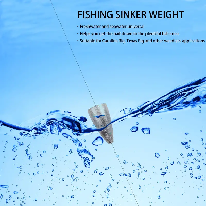 Fishing Weights Beads Kit Slip Bullet Sinkers Worm - Temu