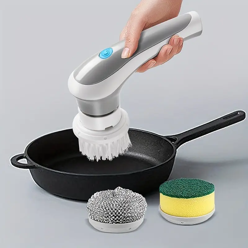 2 IN 1 Wash Pot Brushes Pot Dish Cleaning Brush with Liquid Soap