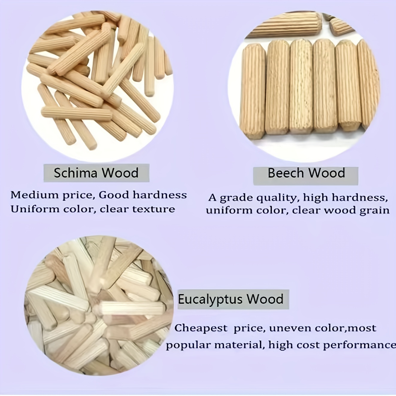 Wooden Dowel - (various sizes and colors)