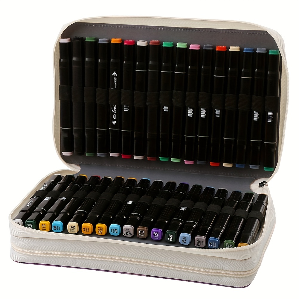 camelcamelcamel - VVM 8 Pack Pen Box (6 x 4 x 0.9 inches), Large Capacity Crayon  Boxes, Plastic Stackable Pens Case, Black