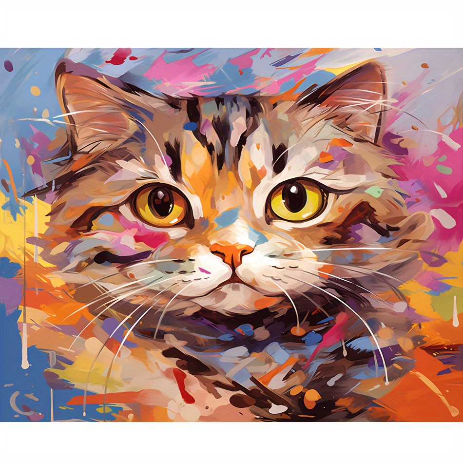 Peinture par numéros Adultes Chat Noir DIY Peinture par numéros Kits sur toile Animaux Halloween