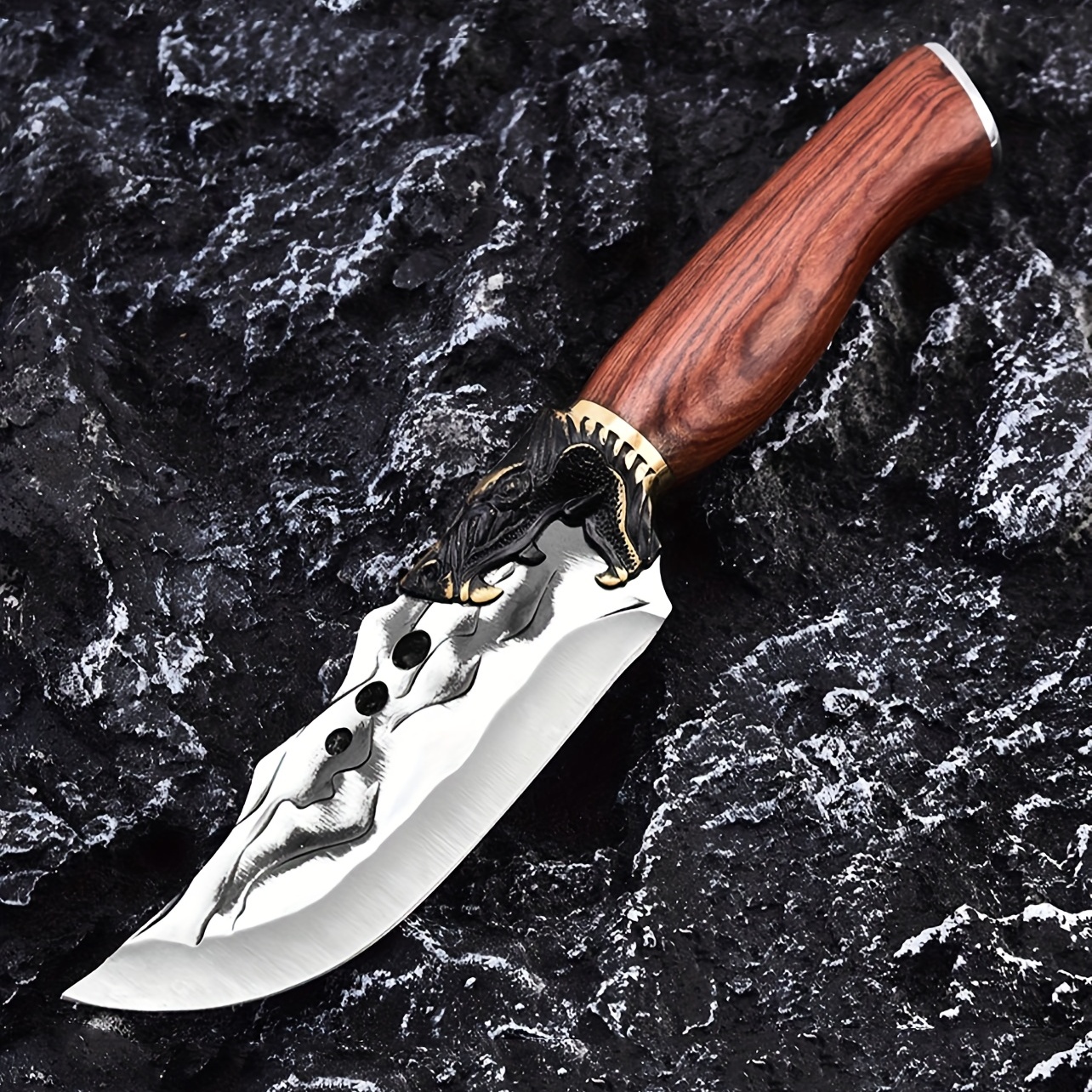 Durable Hunting Knife With Antler Handle And Vegetable - Temu