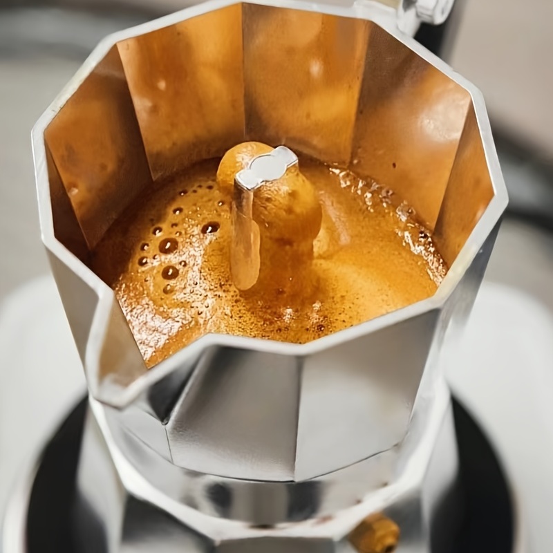 Octagonal Italian Aluminum Mocha Pot: Make Delicious European Coffee at  Home!